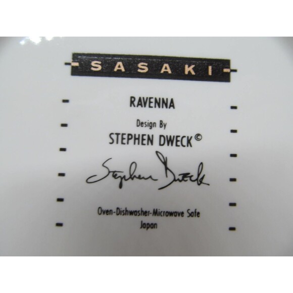 Sasaki Ravenna Set 2 Saucers Only  By Stephen Dweck Appear Unused VGC - Picture 4 of 13